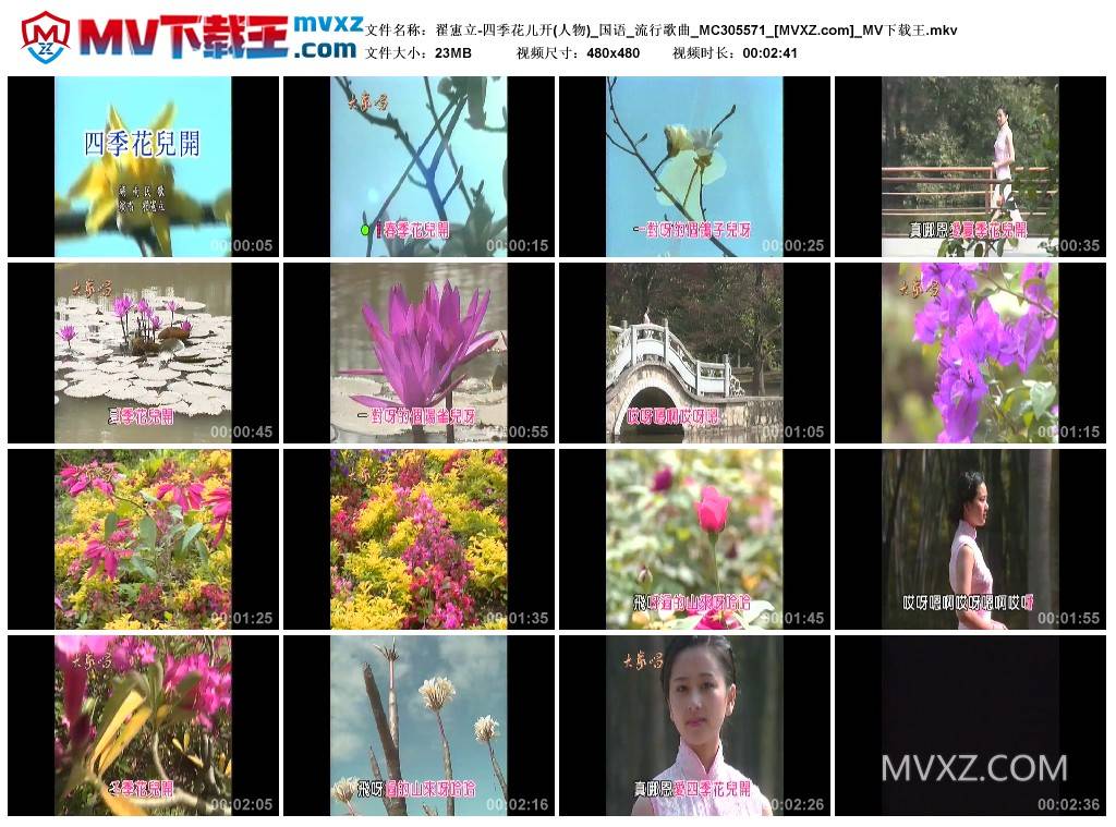 翟寭立-四季花儿开(人物)_国语_流行歌曲_MC305571